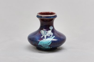 Lot 96 - A CHINESE LATER-ENAMELLED FLAMBÉ VASE.