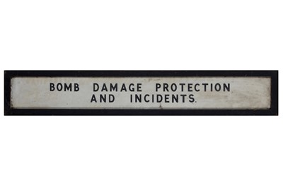 Lot 80 - A WW2 BOMB DAMAGE SIGN TOGETHER WITH A PLAN OF DRAINS FROM A METHODIST CHURCH