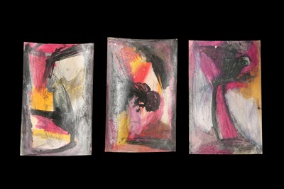 Lot 78 - MADGE GILL (BRITISH, 1882-1961): THREE PAINTED POSTCARDS