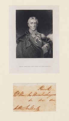 Lot 1289 - Wellington (Arthur Wellesley, Duke of)
