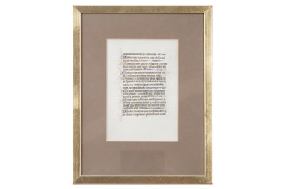 Lot 1506 - Illuminated Vellum Leaf