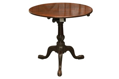 Lot 116 - A GEORGE III STYLE MAHOGANY TILT TOP TABLE, 19TH CENTURY