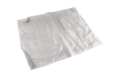 Lot 415 - WHITE COTTON TABLECLOTH WITH THE LARGE MONOGRAM OF OLGA NIKOLAEVNA