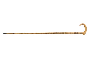 Lot 544 - A RHINOCEROS HORN WALKING STICK.