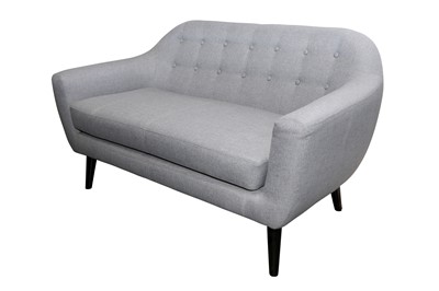 Lot 14 - A CONTEMPORARY SOFA UPHOLSTERED IN GREY FABRIC, 21ST CENTURY