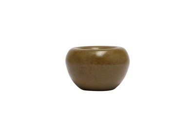 Lot 201 - A CHINESE TEADUST-GLAZED WASHER, PINGGUO ZUN.