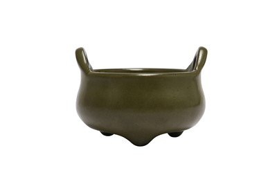 Lot 204 - A CHINESE TEADUST-GLAZED INCENSE BURNER.