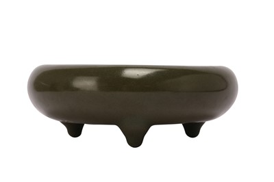 Lot 205 - A CHINESE TEADUST-GLAZED WASHER.