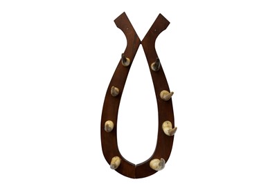 Lot 197 - COW HORN COAT / GUN RACK, EARLY-MID 20TH CENTURY