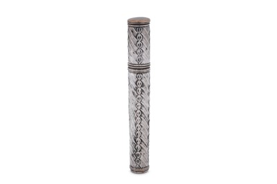 Lot 393 - A George III Old Sheffield Silver Plate needle case, probably Birmingham circa 1790