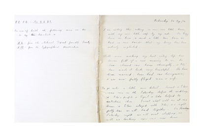 Lot 1574 - WW1 Manuscript Civilian Diaries 