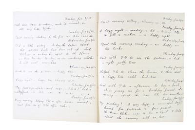 Lot 1574 - WW1 Manuscript Civilian Diaries 