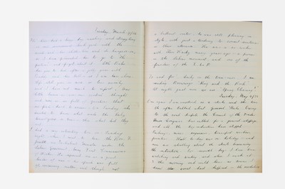 Lot 1574 - WW1 Manuscript Civilian Diaries 