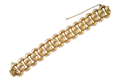 Lot 142 - A fancy-link  bracelet, mid 20th century
