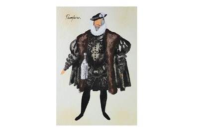 Lot 1616 - Theatre costume.- Hart (Lewis) An album of theatre costume designs, c.1940s.