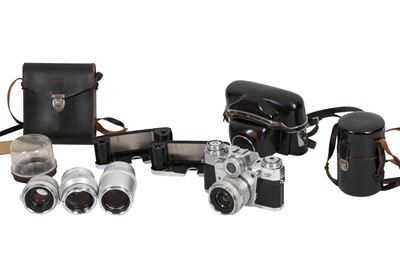 Lot 38 - A Zeiss Ikon Contarex SLR Camera Outfit