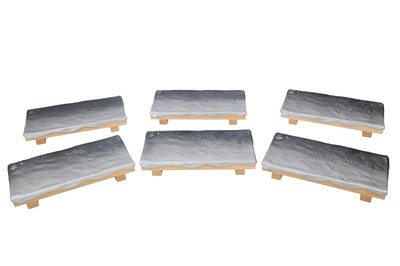 Lot 562 - EL TALLER DE PINERO, SPAIN, A SET OF SIX SUSHI SERVING DISHES, 21ST CENTURY