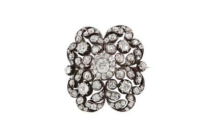 Lot 130 - A diamond brooch, circa 1885