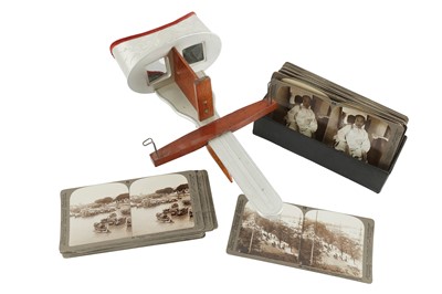 Lot 395 - Underwood & Underwood Stereocards, China interest, c.1860s and Stereo viewer