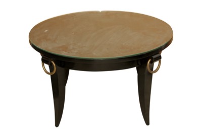 Lot 69 - A FRENCH BLACK LACQUERED COFFEE TABLE