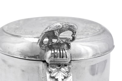 Lot 157 - A mid-17th century Norwegian silver tankard (drikkekanne), Bergen 1669 by Oluf Jørgensen (active circa 1650-1700)