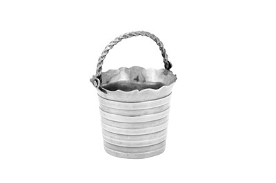 Lot 536 - A George II sterling silver cream pail, London 1751 by George Campar (reg. 7th Nov 1749)