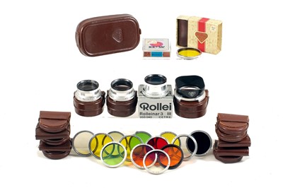 Lot 345 - Collection of Rolleiflex Bayonet III Filters, Hood etc.
