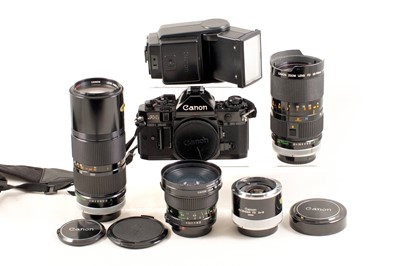 Lot 39 - Canon A-1 Outfit with 17mm FD Lens.