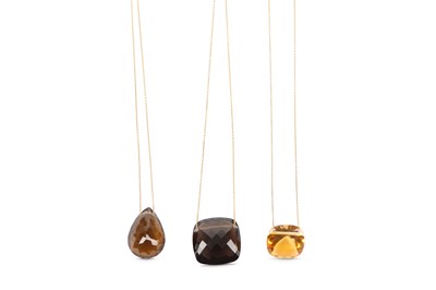 Lot 722A - THREE PENDANT NECKLACES