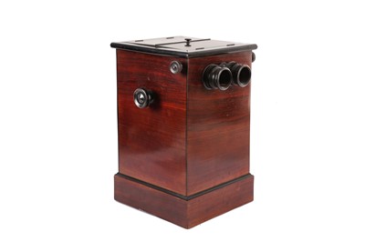 Lot 240 - A Tabletop Rosewood Stereoviewer Containing a Good Selection of Stereo Diapositives