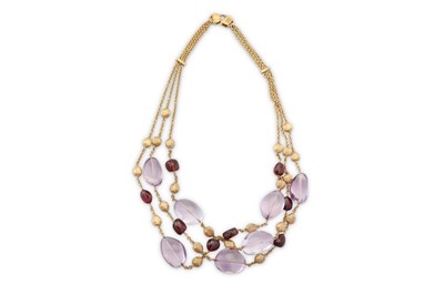 Lot 126 - Marco Bicego | An amethyst and pink tourmaline necklace