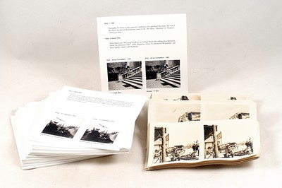Lot 422 - Rare set of Lartigue Stereo Images and a set of WWI Battle-Field Cards.