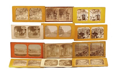 Lot 423 - Group of Tissue Type Stereo Cards inc London & a Diableries Style View.