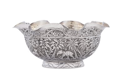 Lot 183 - A late 19th century Anglo - Indian unmarked silver bowl, Lucknow circa 1890