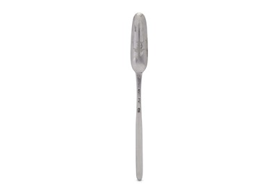 Lot 338 - A George I sterling silver marrow scoop, London 1722 by Henry Clarke (reg. 28th June 1709)