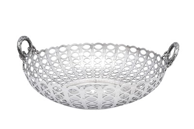 Lot 411 - A George V sterling silver bread basket, Birmingham 1917 by E S Barnsley & Co