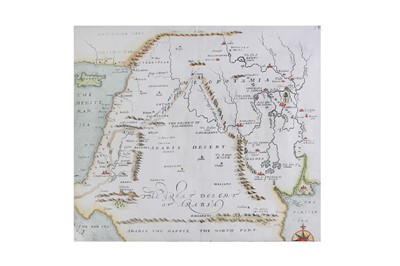 Lot 1638 - English Mapmakers.- [Hole (William)] Holy Land or Arabia the Happie, 1614