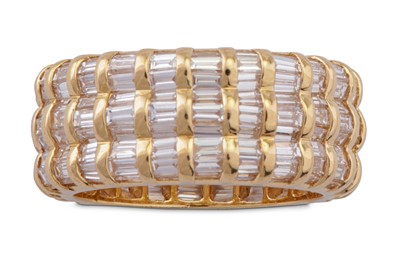 Lot 94 - A wide diamond eternity ring