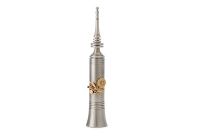 Lot 1 - A gold and diamond ring tower, by Wendy Ramshaw, 1986