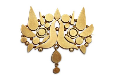 Lot 4 - Wendy Ramshaw | A gold brooch, 1979