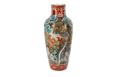 Lot 321 - A JAPANESE PORCELAIN BALUSTER VASE, 19TH CENTURY