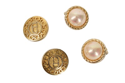 Lot 658 - Two Pairs Vintage Christian Dior Clip On Earrings