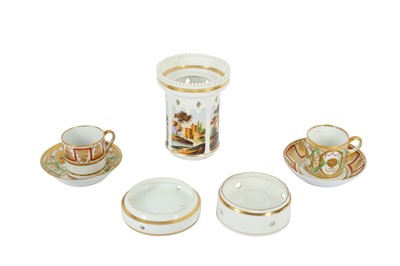 Lot 118 - TWO FRENCH PORCELAIN COFFEE CANS, 19TH CENTURY