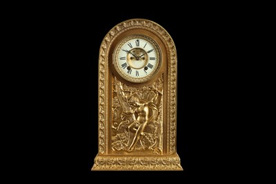 Lot 122 - A LATE 19TH / EARLY 20TH CENTURY ORMOLU MANTEL CLOCK