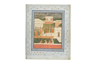 Lot 16 - AN ILLUSTRATION TO A BHAGAVATA PURANA SERIES: THE CELEBRATION OF LORD KRISHNA'S BIRTH