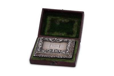 Lot 10 - A cased George IV sterling silver vinaigrette, London 1827 by Nathaniel Mills