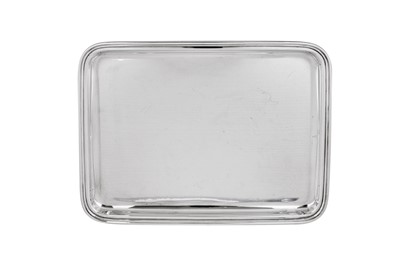 Lot 142 - A late 20th century Italian 800 standard silver tray, Padova by Zaramella Argenti (reg. 1948)