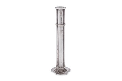 Lot 17 - A Charles I mid-17th century silver penner, probably London circa 1640 by WB with three pellets below (unidentified)