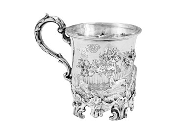 Lot 479 - A Victorian sterling silver christening mug, London 1844 by John Edward Terry