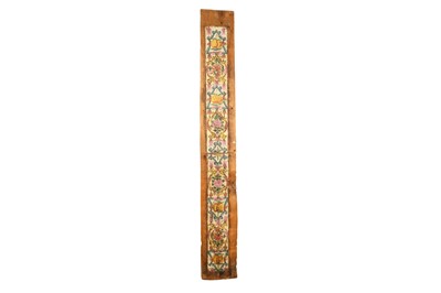 Lot 280 - A POLYCHROME-PAINTED WOODEN LINTEL, WESTERN OTTOMAN PROVINCES, LATE 19TH - 20TH CENTURY